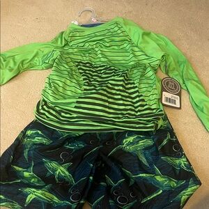 Kids Green and Blue Swim Set